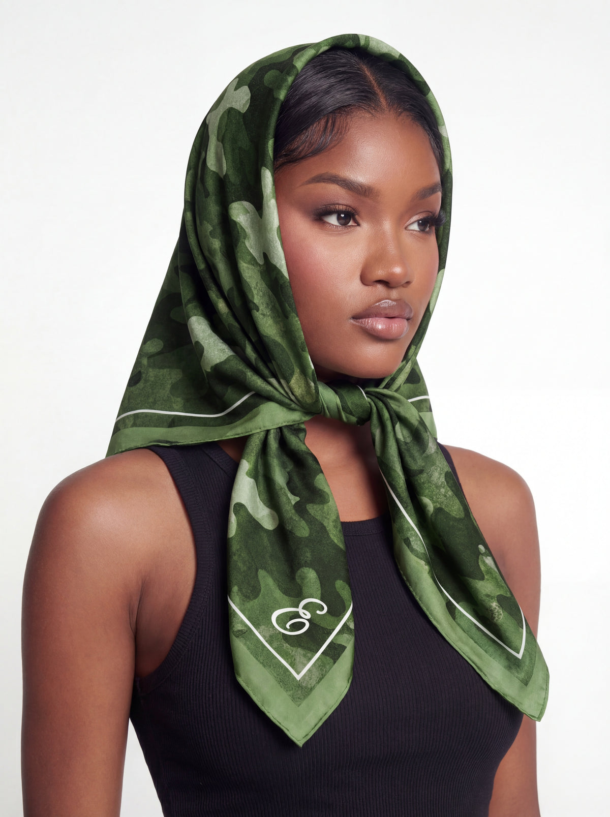 EASTER SUNDAY SILK SCARF (SPRING GREEN CAMO)